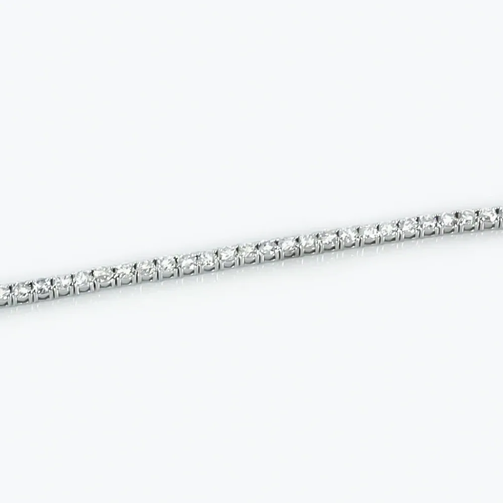 5CT Round Cut Natural Diamond Engagement Gift For Tennis Bracelet 14k White Gold - view 3