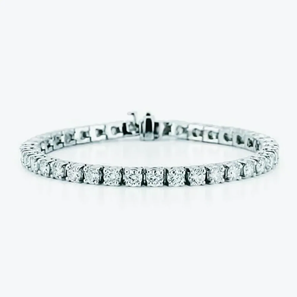 Natural Certified GH/VS Diamond 6.20Ct Women’s Tennis Bracelet 14k White Gold