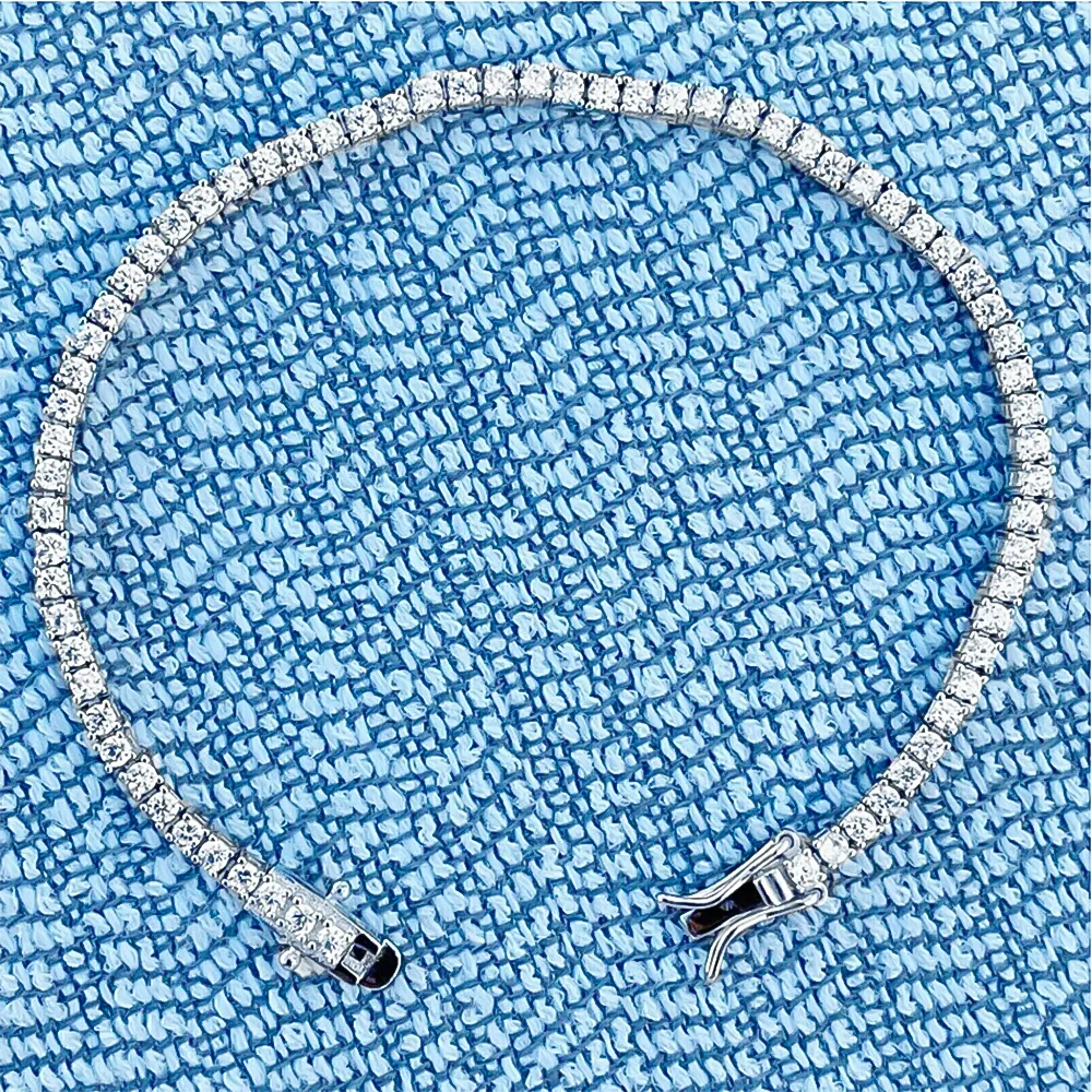 14k Gold 6Ct Round Cut Certified Natural Diamond Tennis Bracelet Dazzling GH/SI - view 4