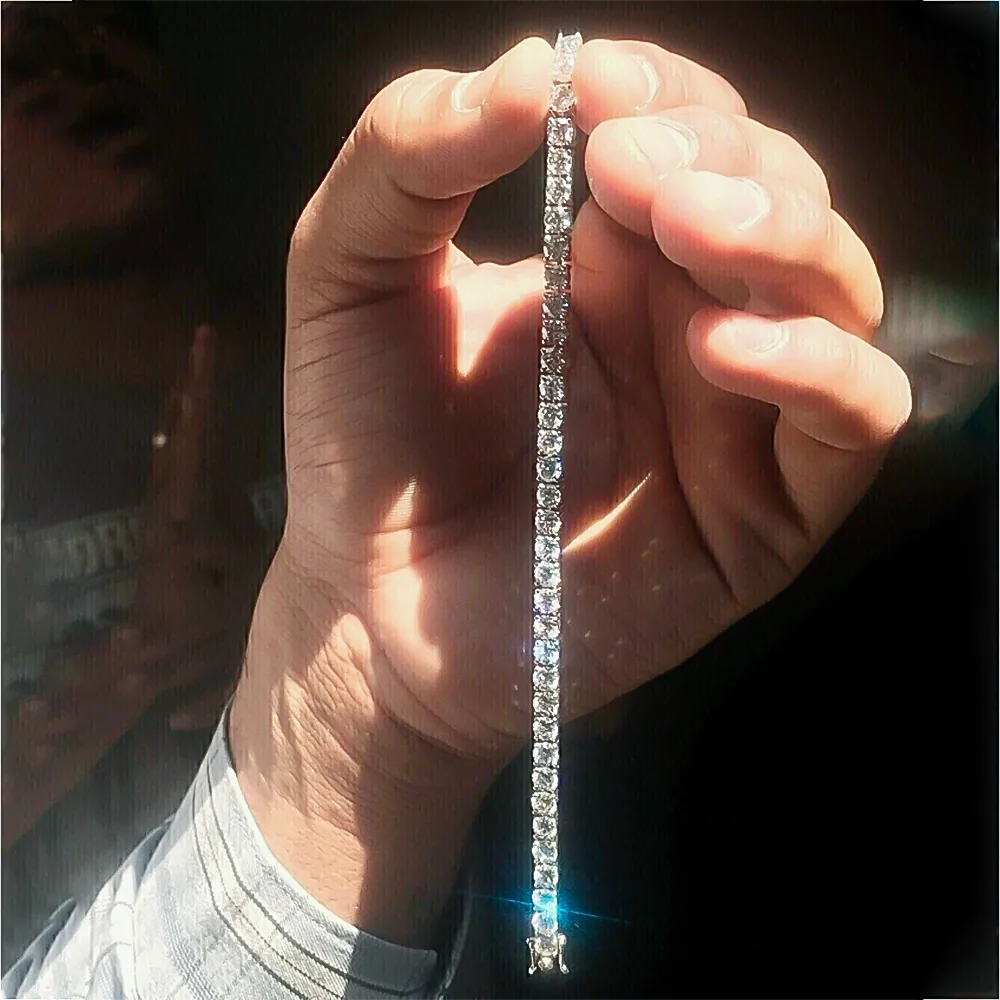 Sparkling 7Ct Certified Natural Diamond Tennis Bracelet 14Kt White Gold Round - view 4