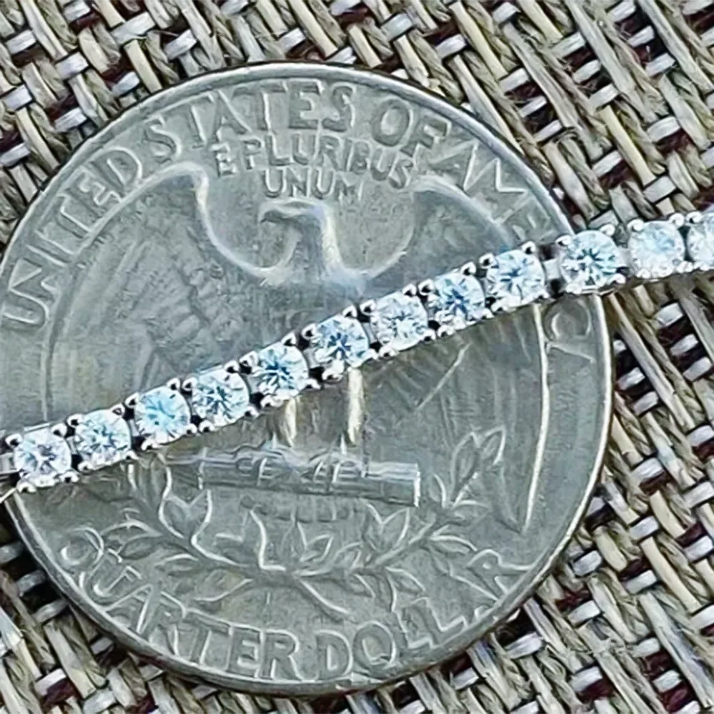 Round 5.75Ct GH/VS Certified Natural Diamond Women’s Tennis Bracelet 14k Gold - view 5