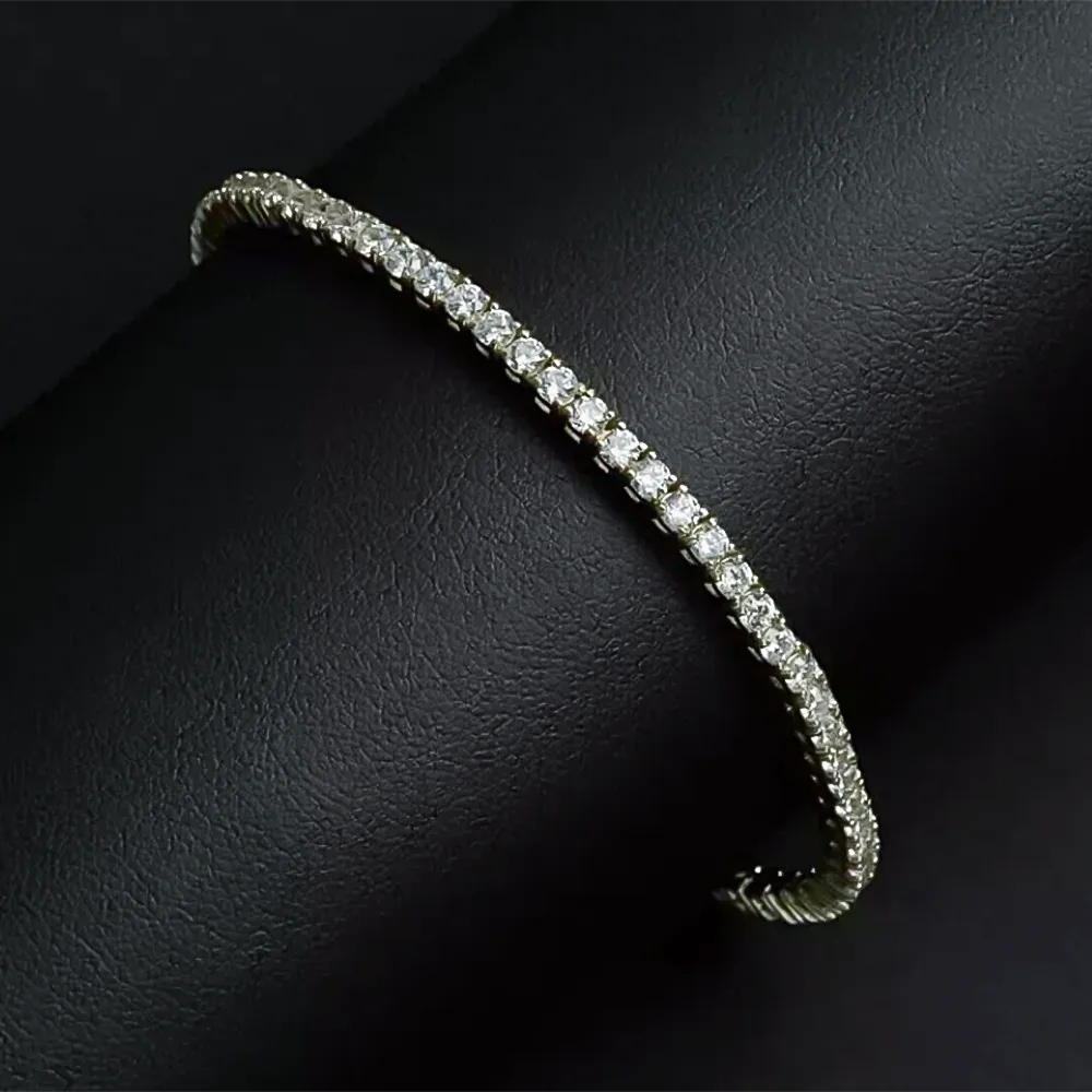 Certified 6.50Ct GH/VS Natural Diamond Tennis Bracelet For Her 14Kt Yellow Gold - view 4