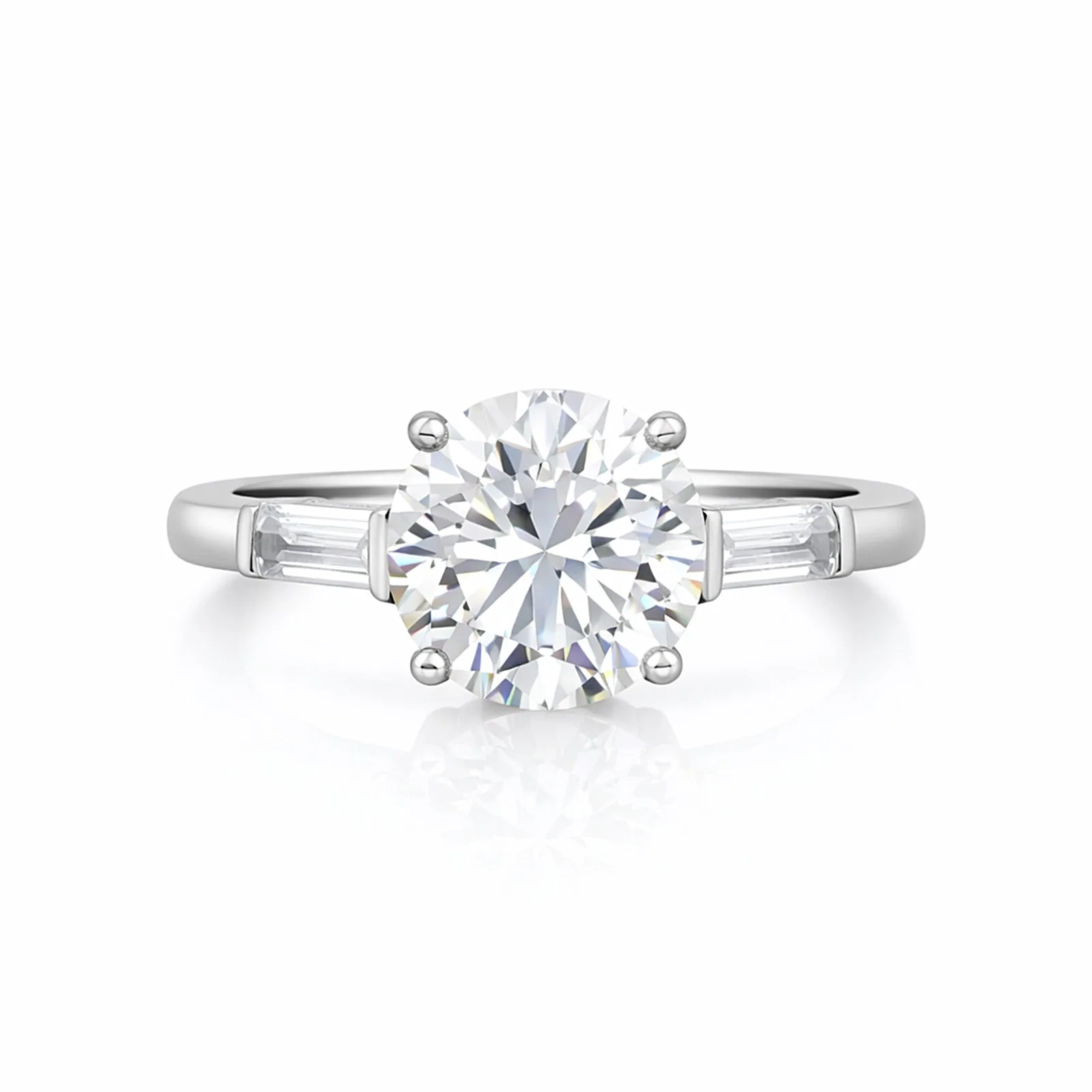 3.50 Ct Round Cut Moissanite Ring VS1