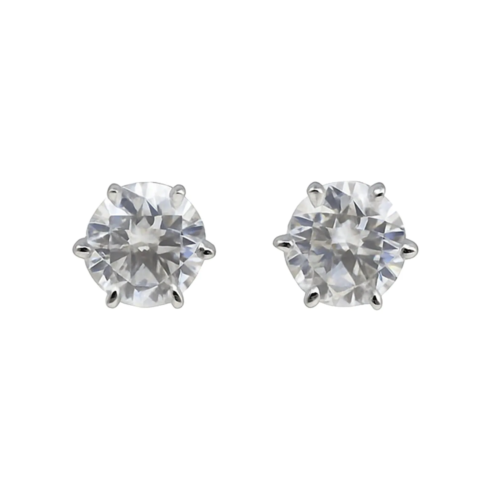 4.00 Ct Round Cut Moissanite Stud Earrings VS1