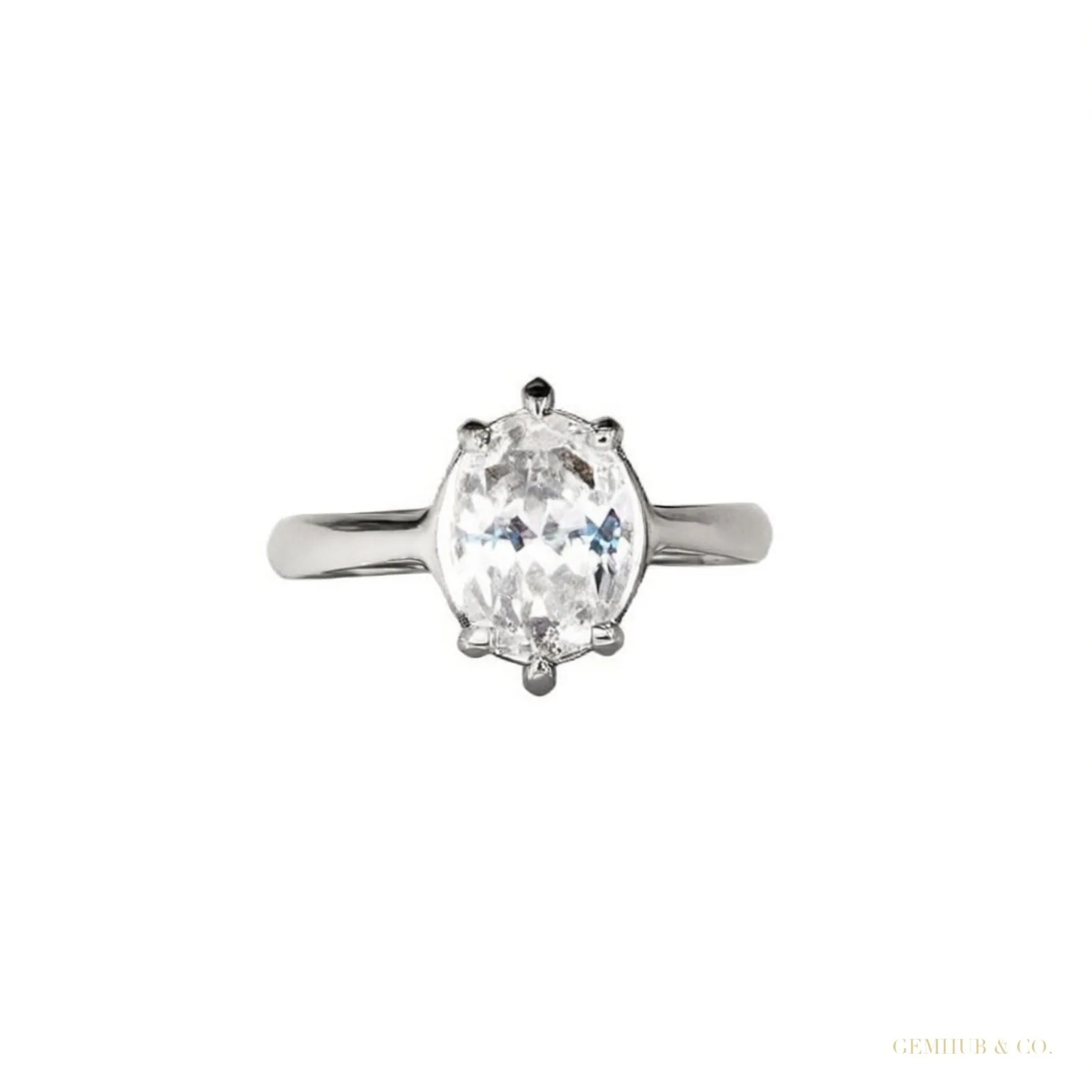Certified 2.50 ct DEW Round Cut Moissanite Solitaire Ring, Double Prongs – 18K Gold Vermeil