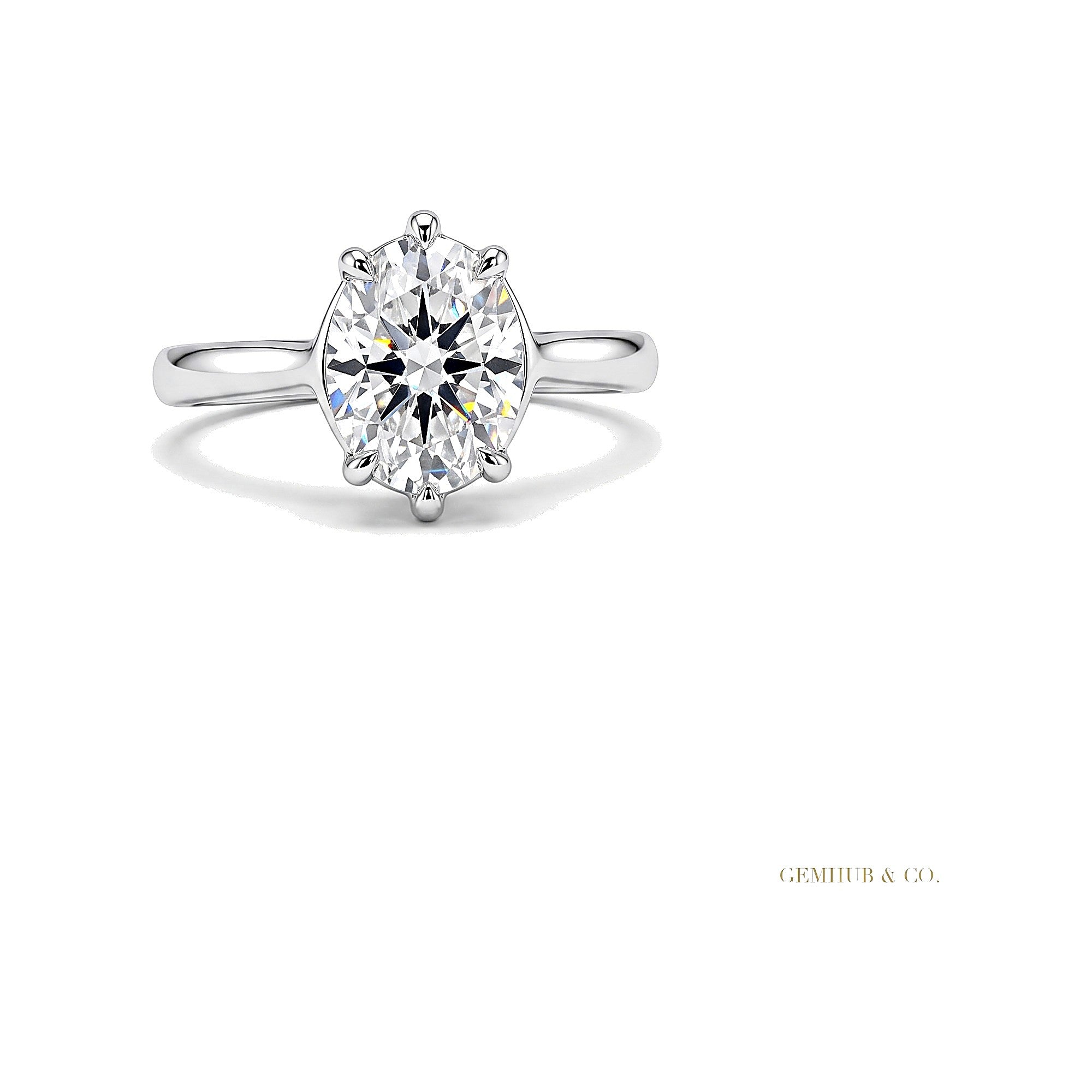 Certified 2.50 ct DEW Round Cut Moissanite Solitaire Ring, Double Prongs in 18K Gold Vermeil (925 Silver)
