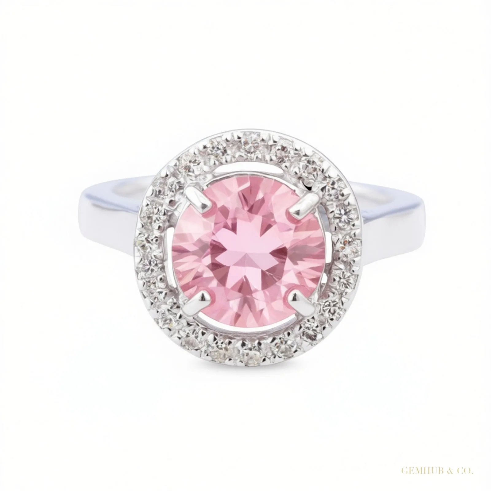 Certified 2.50ct VVS1 Pink Moissanite Ring Jewelry Birthday Gift – 18K Gold Vermeil