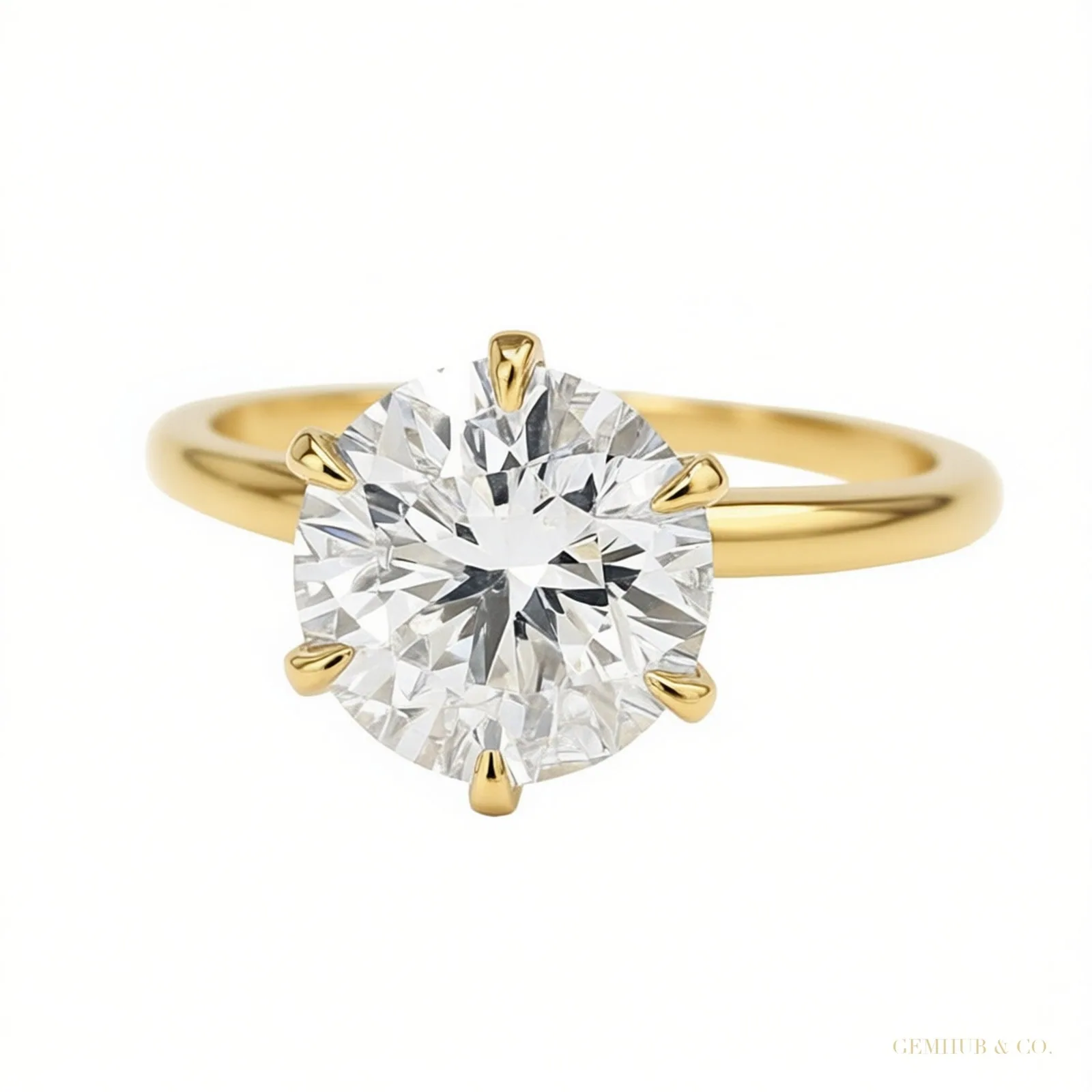 Certified 3.40 ct DEW Pear Cut White Moissanite Solitaire Statement Ring – 18K Gold Vermeil