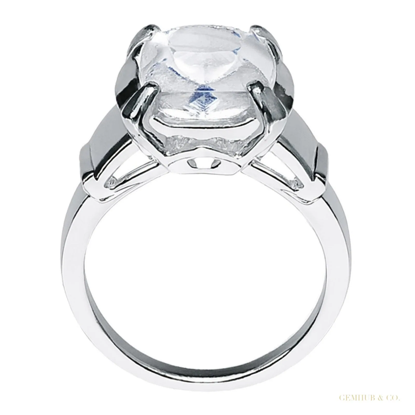 Certified 3.50 ct DEW Round Cut White Solitaire Moissanite Engagement Ring – 18K Gold Vermeil