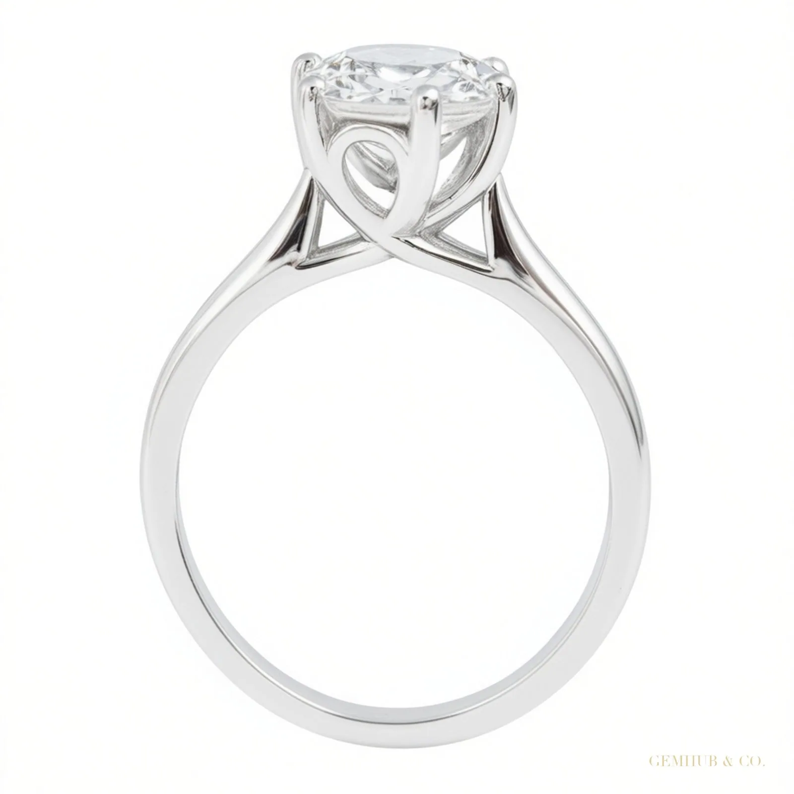 Certified 3 ct DEW Round Cut White Moissanite Solitaire Ring – 18K Gold Vermeil
