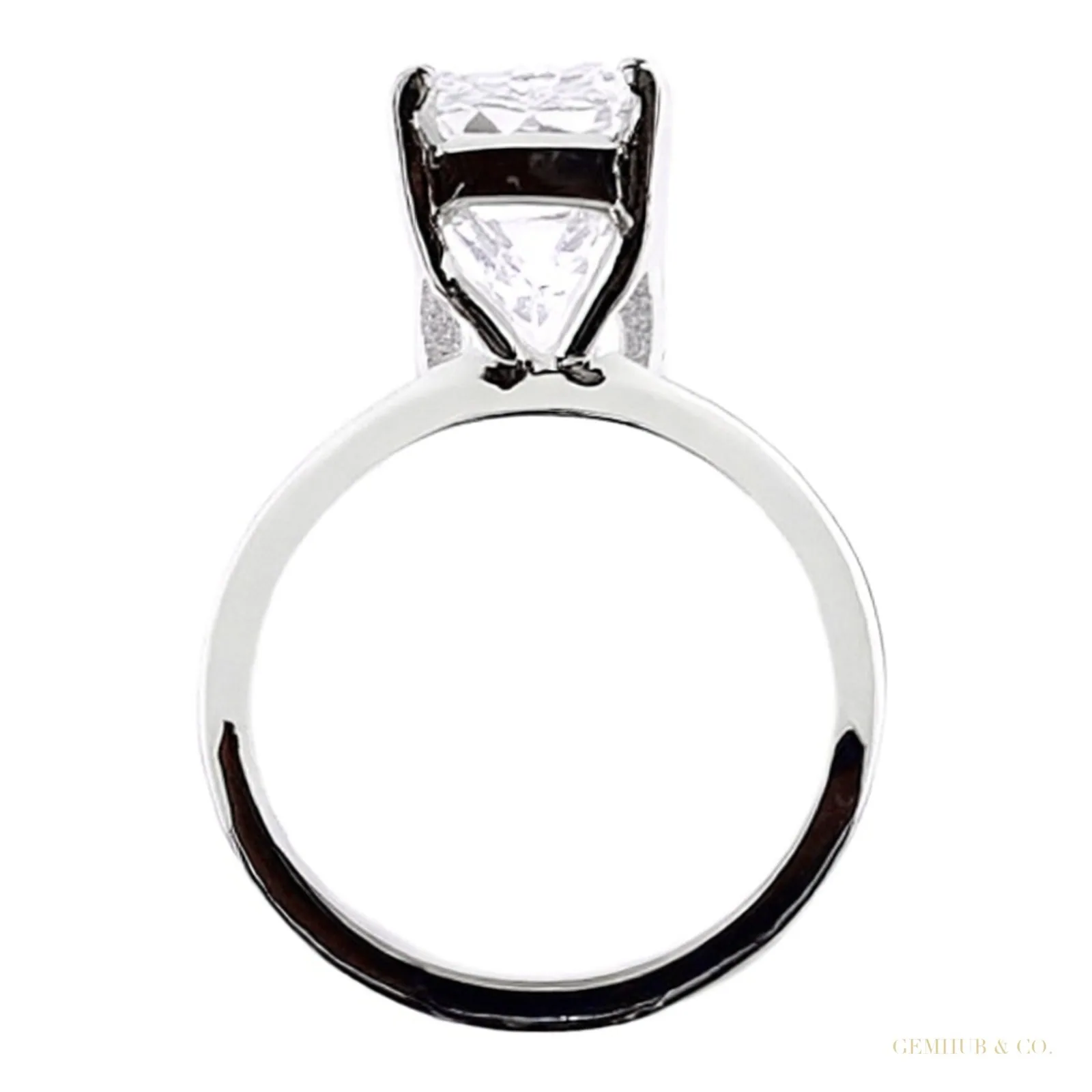 Certified 7.5 ct DEW Blue Moissanite Ring in for Anniversary 18K Gold Plated