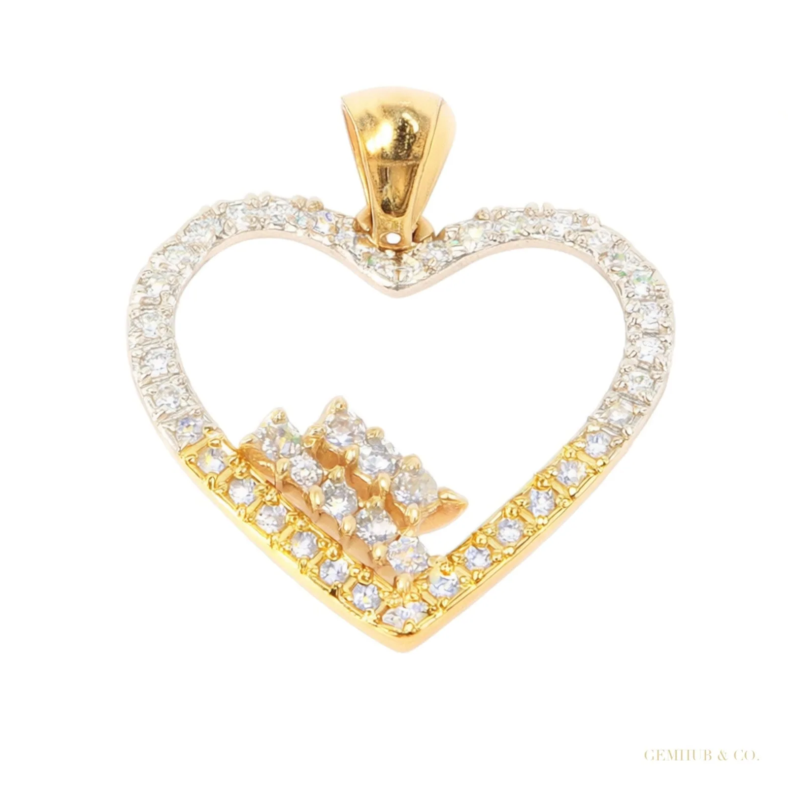 Delicate 0.82 Ct Diamond Necklace Pendant 18K Gold Vermeil IGI Certified Jewelry