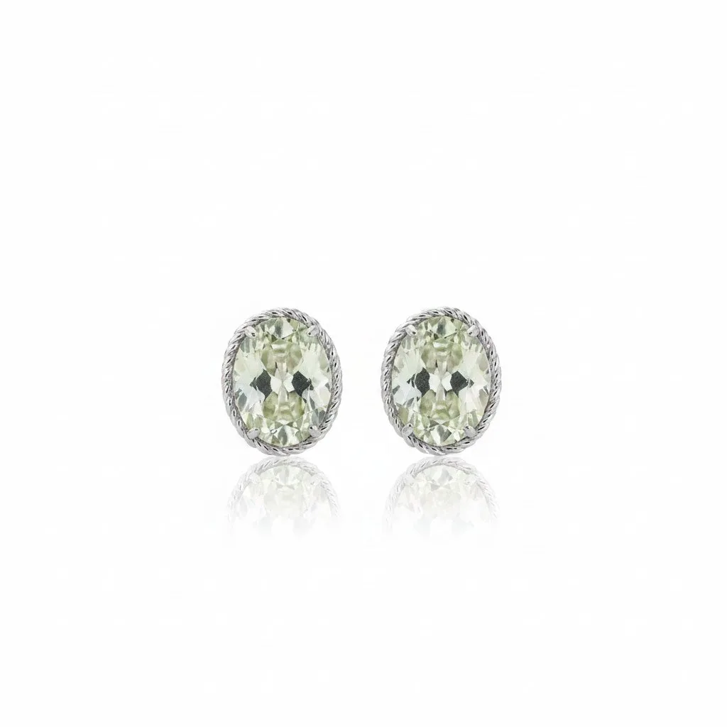 10 Carat Genuine Aquamarine Oval Dangle Earrings