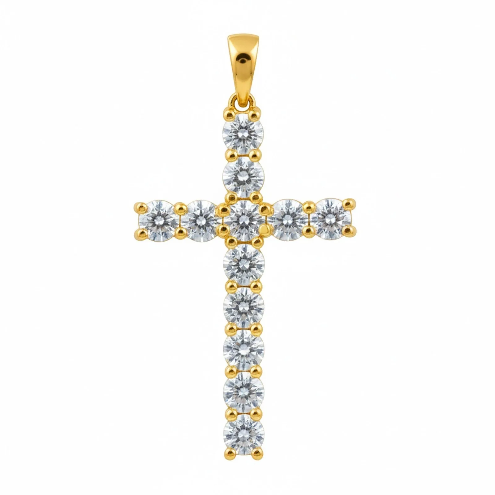 1.20 Ct Round Cut Blue Moissanite Pendant — VS1 Clarity, 18k Gold Vermeil