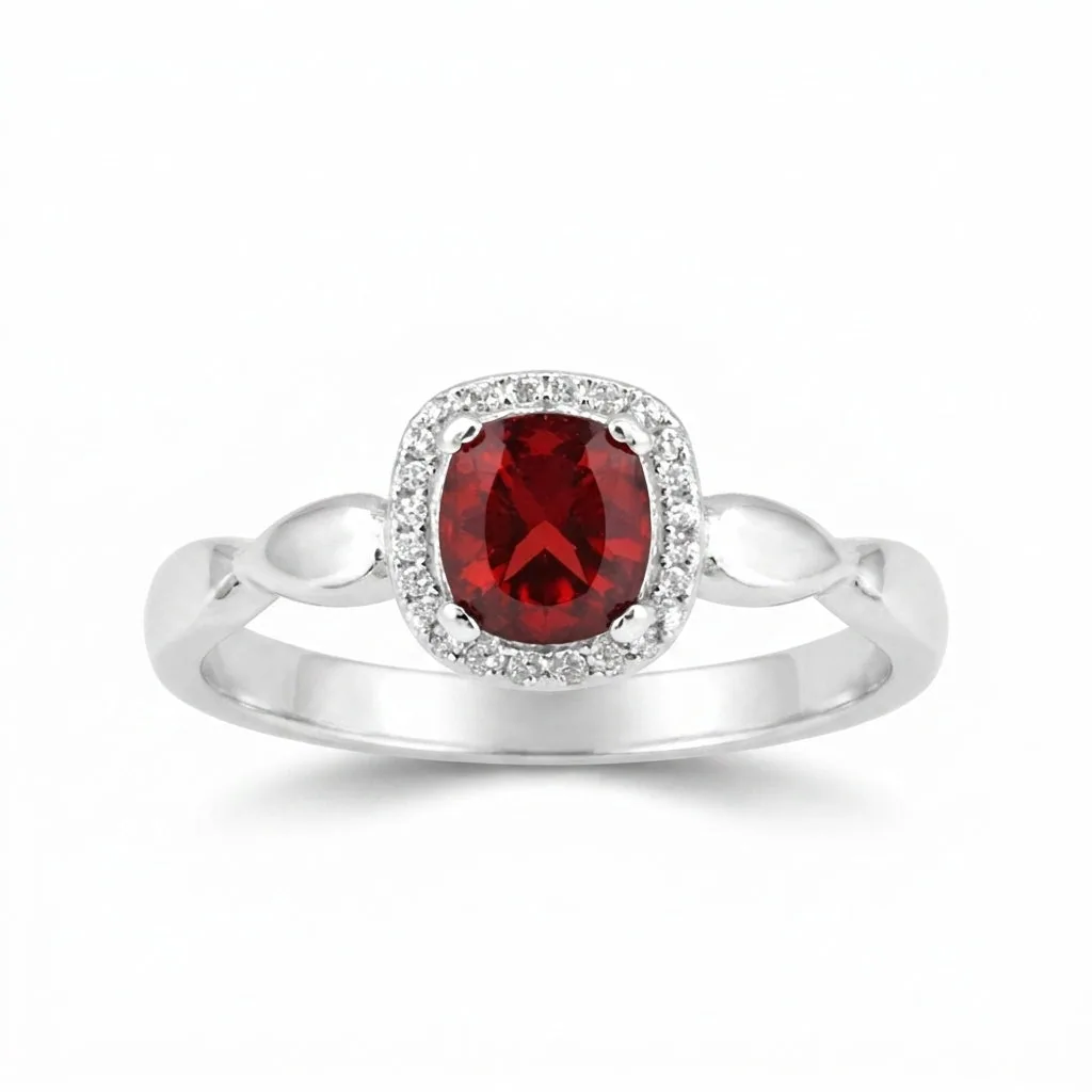 Red Ruby Solitaire Ring 3.73 Ct. Round Cut 925 Sterling Silver Stackable Band