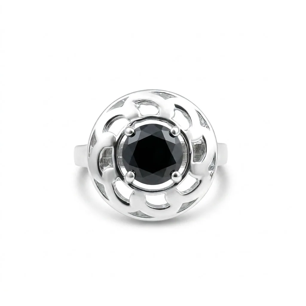 4.00 Ct. Moissanite Round Solitaire Ring 925 Sterling Silver Birthday Fine Jewel