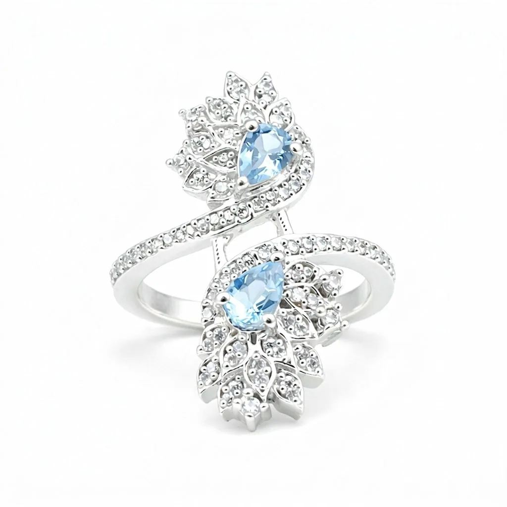 6.50 Ct. Aquamarine Oval Cut Ring 925 Sterling Silver Women Fine Jewelry
