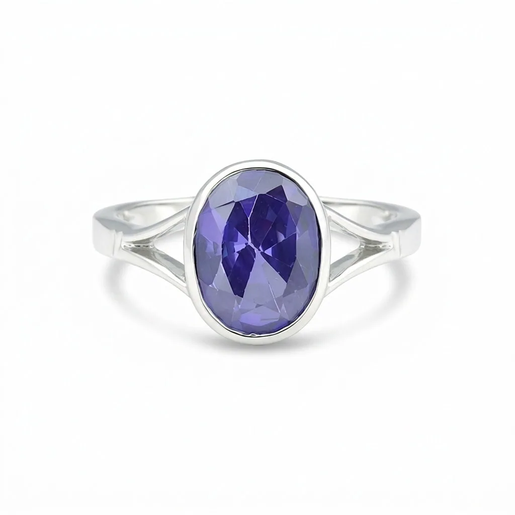 Amethyst Oval Cut 3.75 Ct. Gemstone Ring 925 Sterling Silver Women Gift