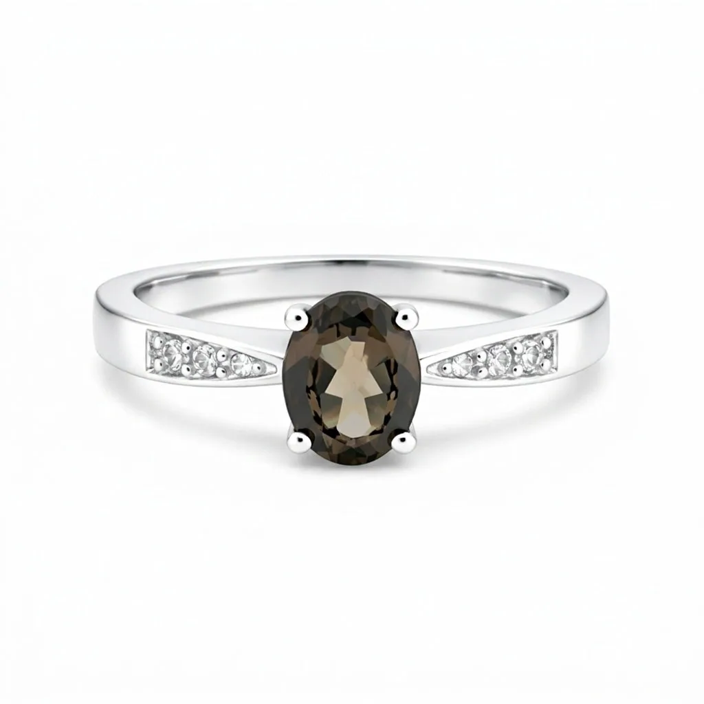 Topaz Oval Solitaire Ring 2.50 Ct. 925 Sterling Silver Valentine’s Day Fine Jewe