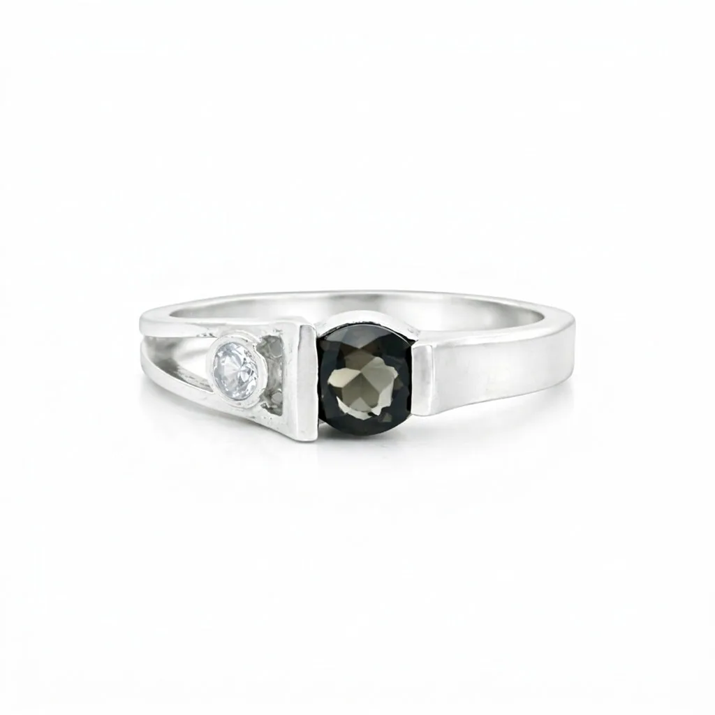 Topaz Round Solitaire Gemstone Ring 2.55 Ct. 925 Sterling Silver Women Gift Her