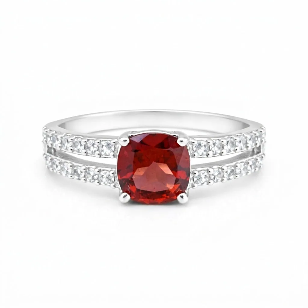 2.64 Ct. Ruby Round Solitaire Ring 925 Sterling Silver Anniversary Fine Jewelry