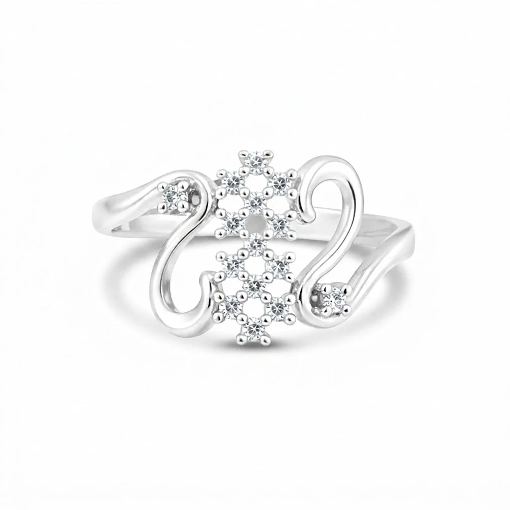 Certified Designer White Moissanite Round Ring in 925 Sterling Silver for Her