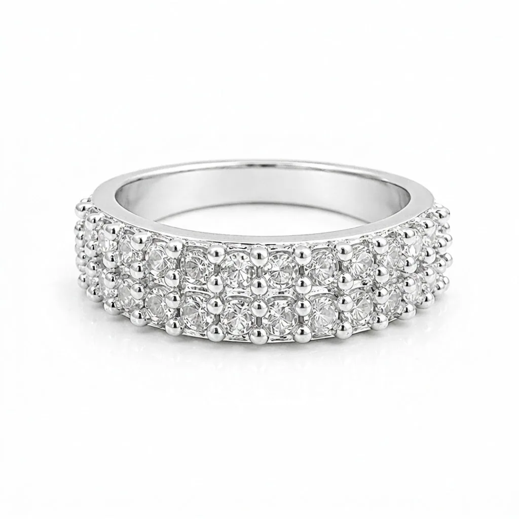 Round Cut White Moissanite Ring Solitaire in 925 Sterling Silver for Engagement