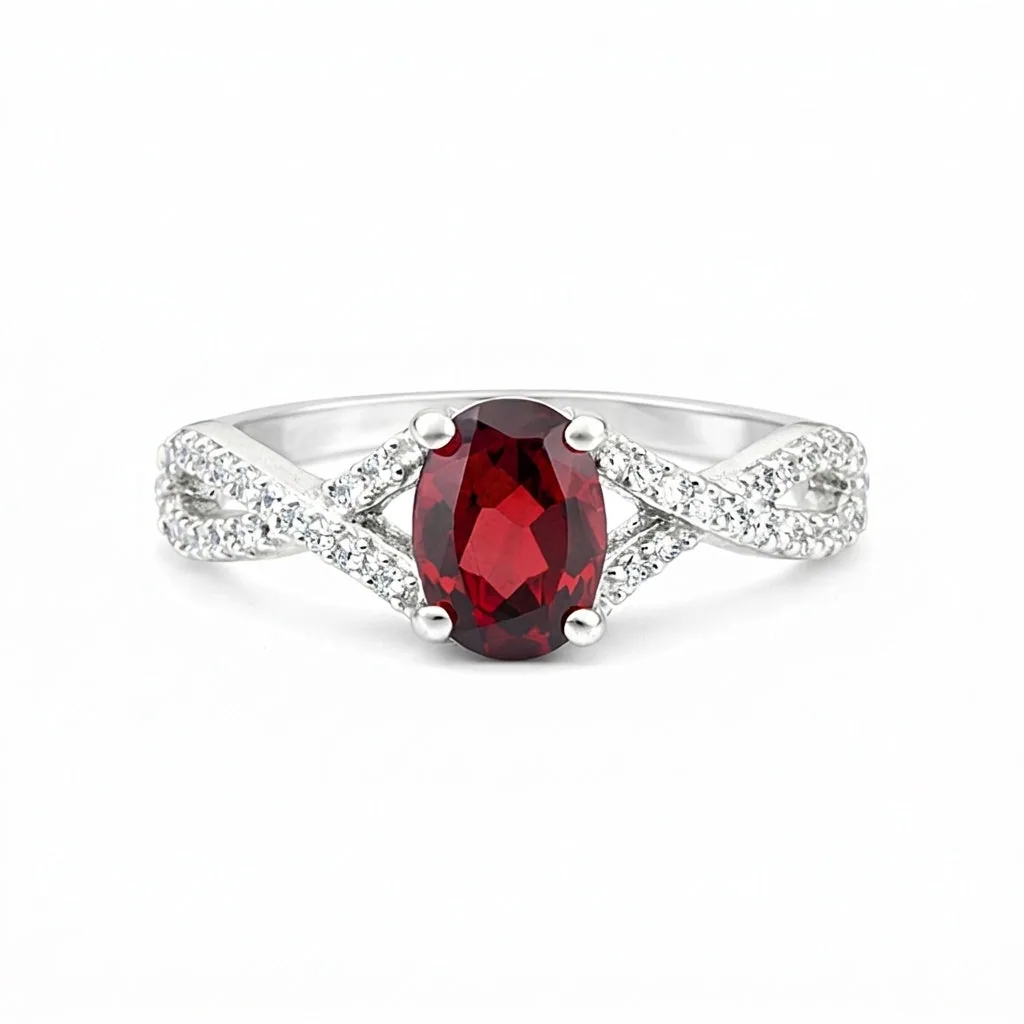 Red Ruby Oval Cut Ring 3.50 Ct in 925 Sterling Silver for Engagement Chic Design