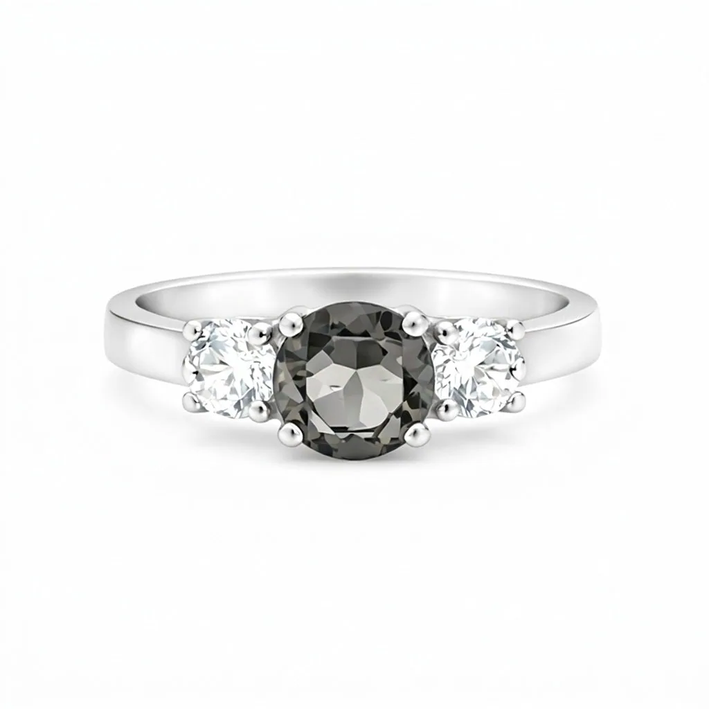 Certified Round Cut Brown Topaz 7.00 Ct Ring in 925 Sterling Silver for Women