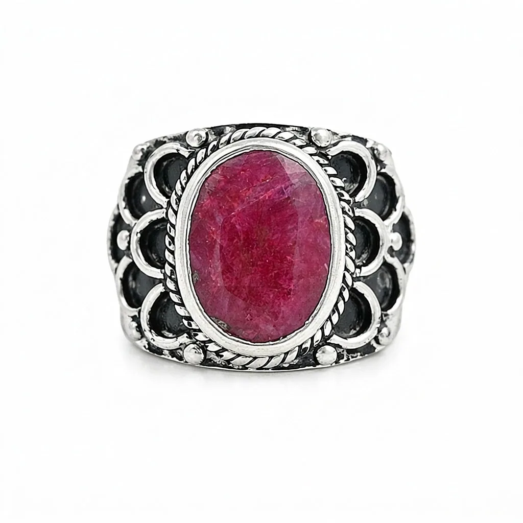 Red Ruby Ring 2.65 Ct Oval Cut 925 Sterling Silver Gift for Her Classic Design
