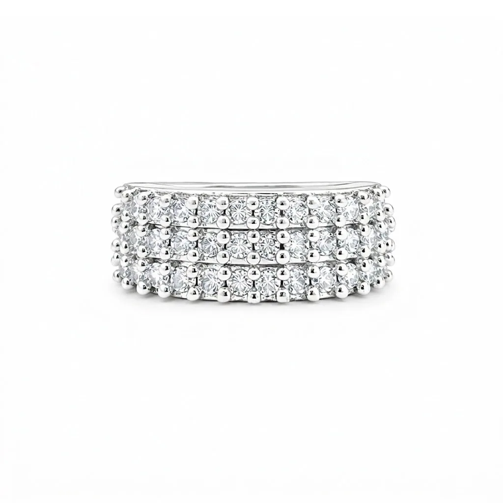 White Moissanite Ring Round Cut 2.00 Ct 925 Sterling Silver for Wedding