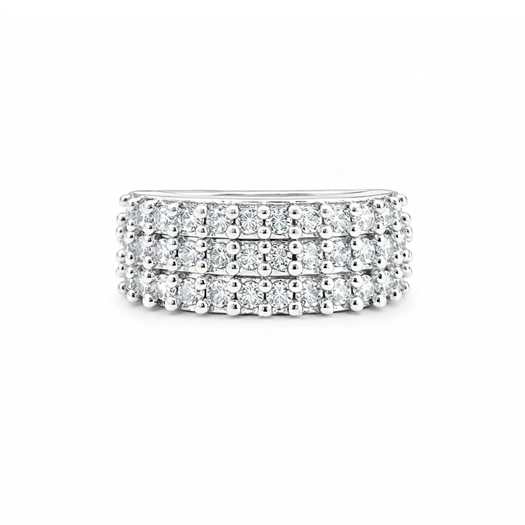 Round Cut Moissanite Ring in 925 Sterling Silver 2.25 Ct White for Engagement