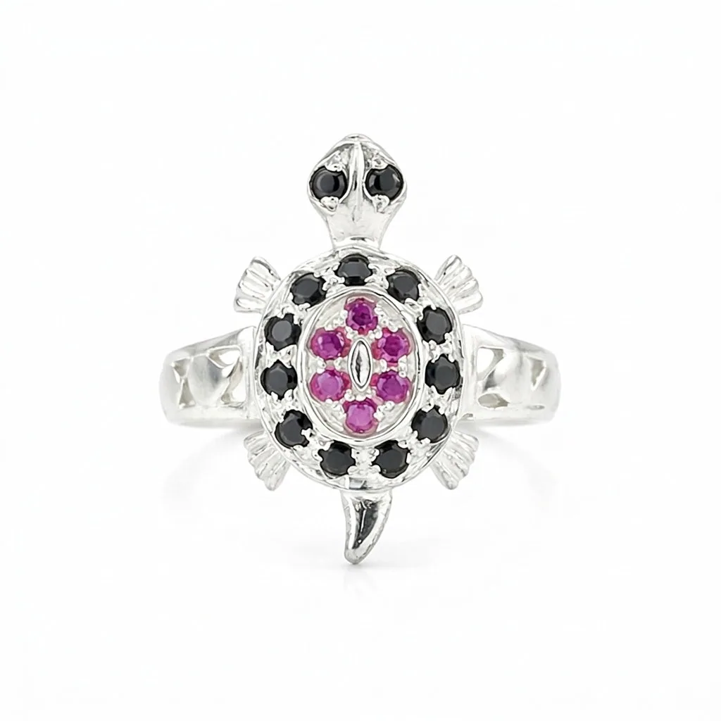 Solitaire Round Pink Ruby Ring Handcrafted in 925 Sterling Silver for Her