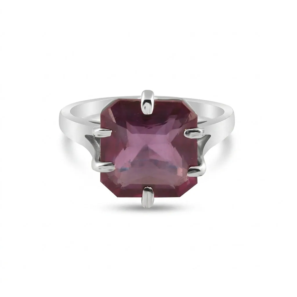 Amethyst Square Cut 3.75 Ct. Gemstone Ring 925 Sterling Silver Women Gift