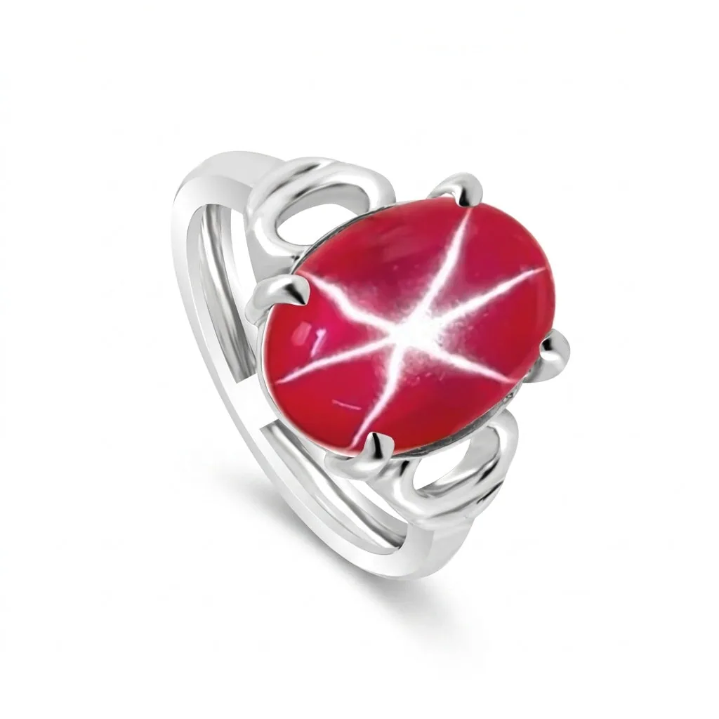 Ruby Gemstone Ring 5.65 Ct. Oval Cut 925 Sterling Silver Engagement Gift Her