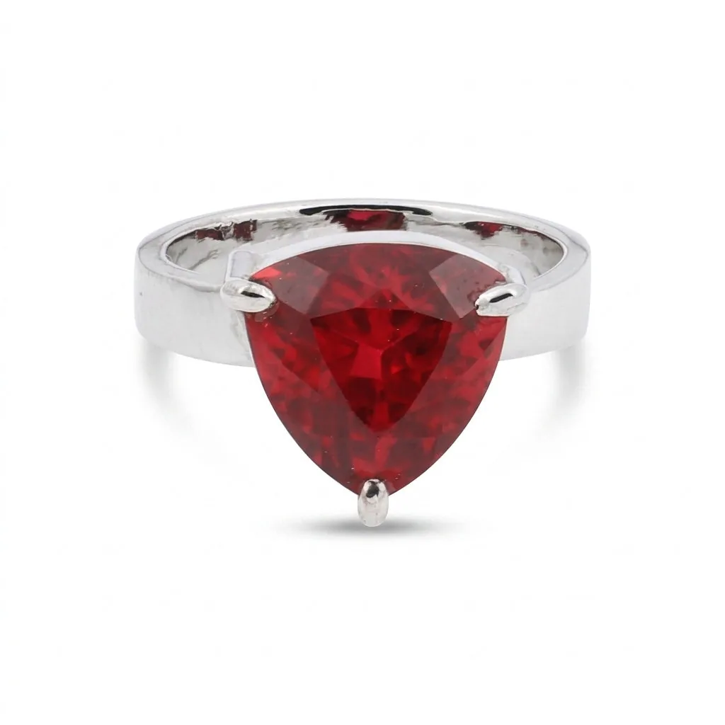 Ruby Marquise Solitaire Ring 2.50 Ct. 925 Sterling Silver Valentine’s Day Fine J