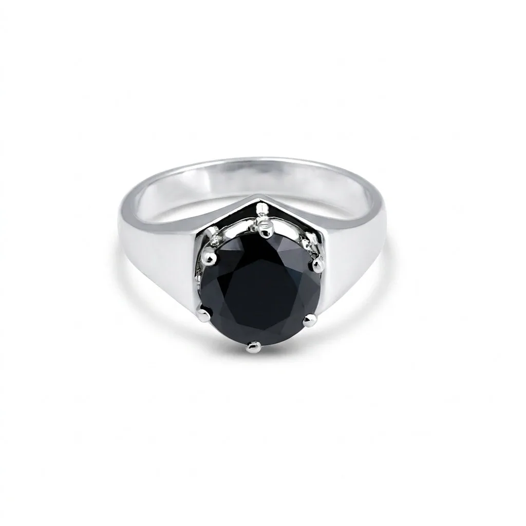 Round Cut Moissanite Ring 2.80 Ct. 925 Sterling Silver Eternity Band Gift for He