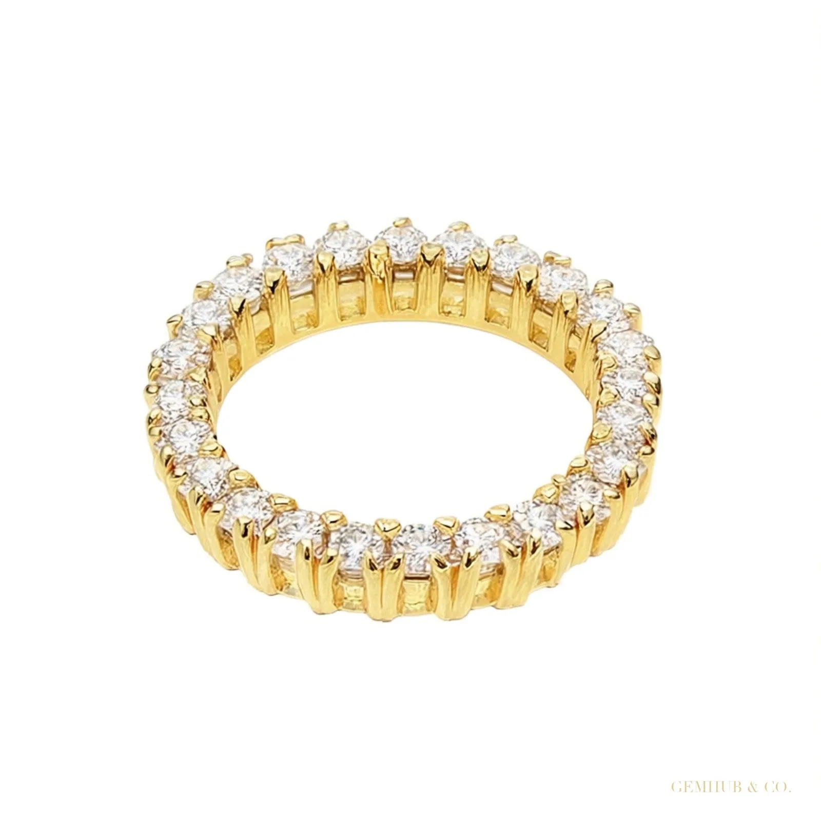 IGI Certified 0.48 Ct. Diamond Stud Earrings in 18K Yellow Gold Vermeil for Women