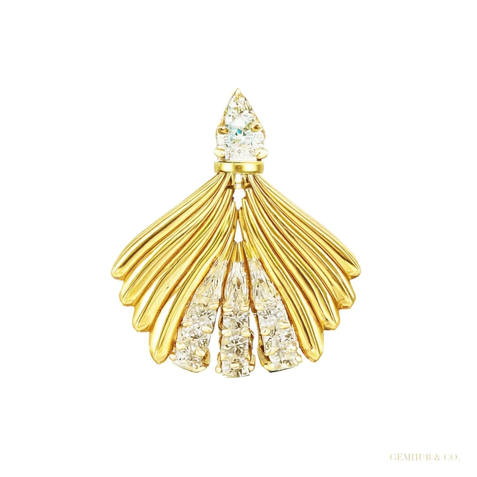 IGI Certified 18K Yellow Gold Vermeil Stud Earrings with Natural Diamond