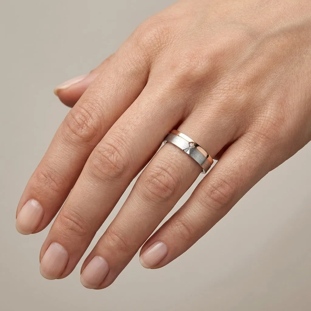 Sleek Diamond Finger Ring For Men - view 2
