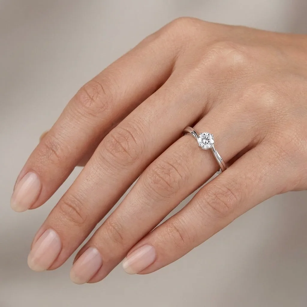 Keepsake Platinum and Diamond Finger Ring - view 2