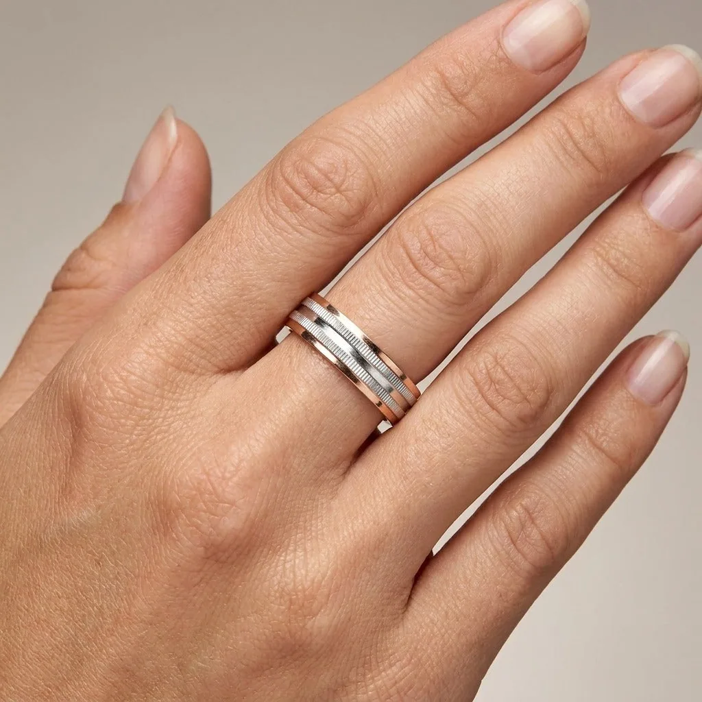 Sharp Platinum Ring for Men - view 2