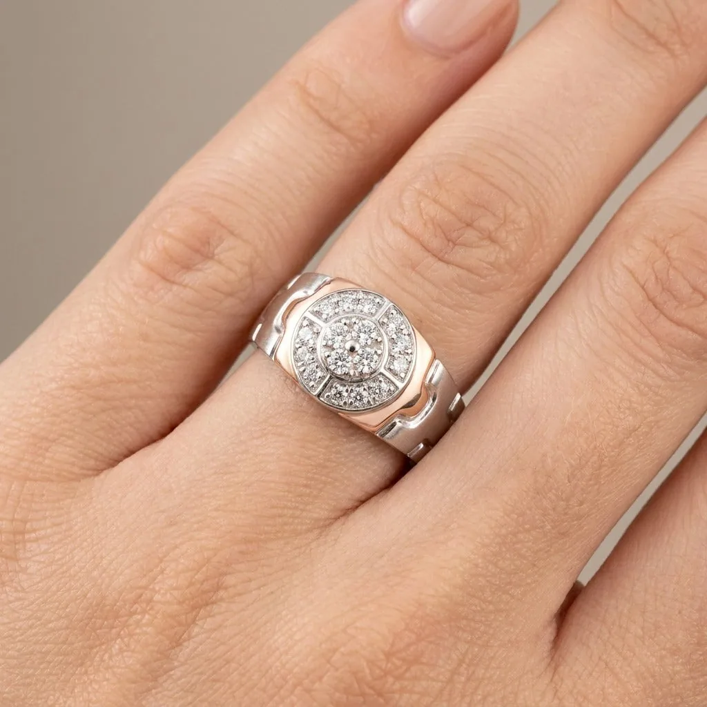 Men’s Finger Ring in Eclectic Platinum - view 2
