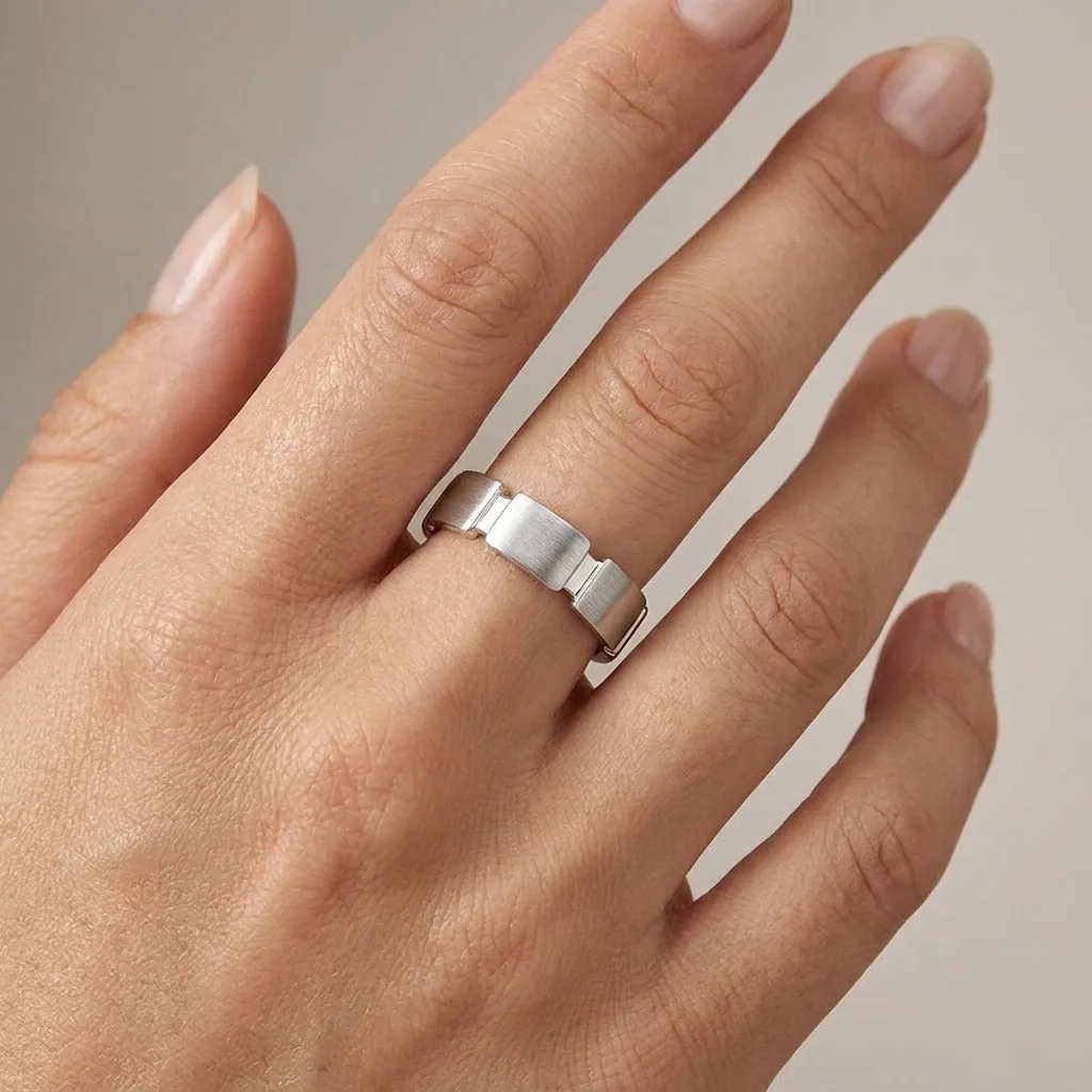 Minimal Platinum Ring - view 2