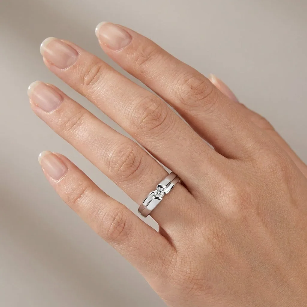 Simple Diamond Finger Ring for Men - view 2