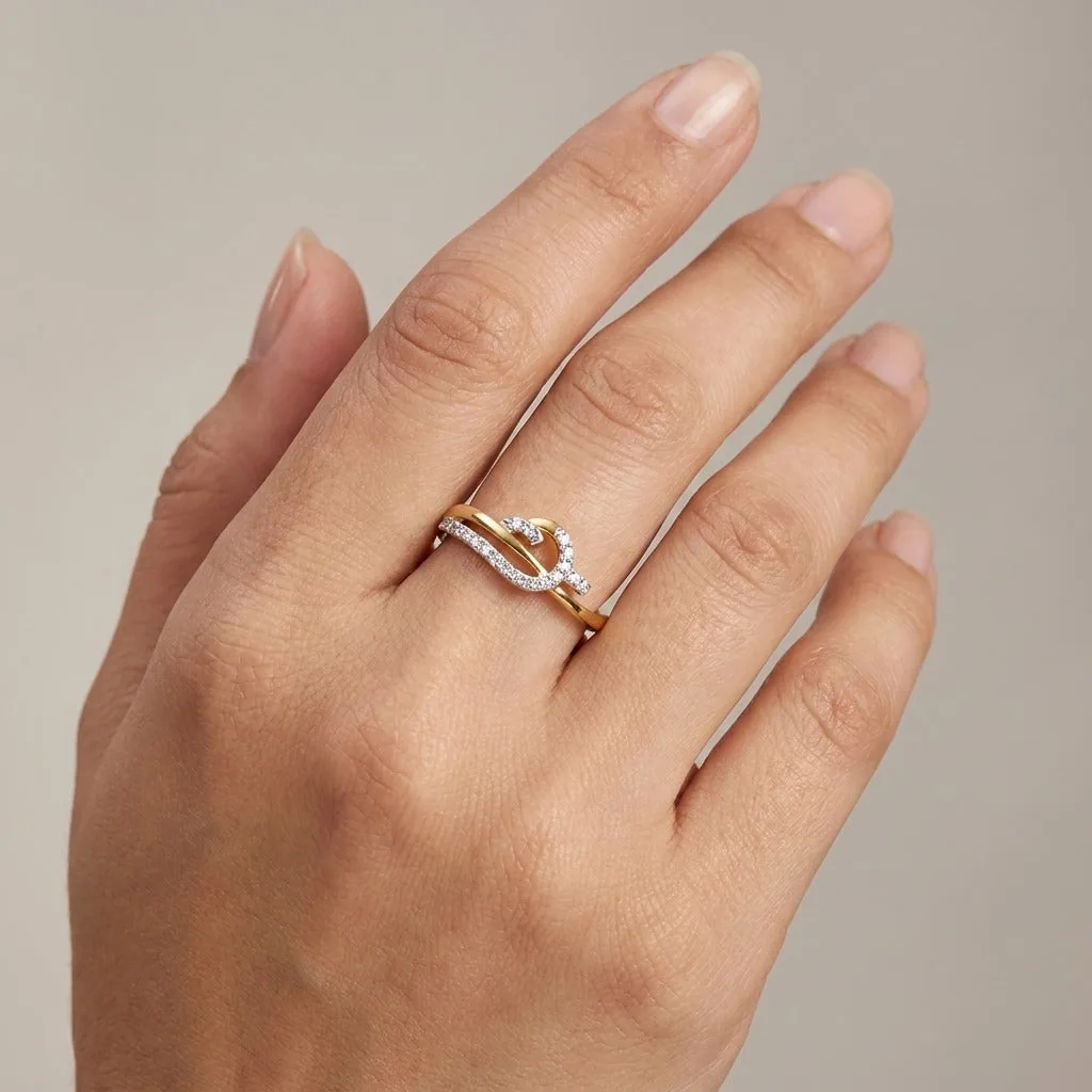0.18 Ct. IGI Certified 18k Yellow Gold Diamond Cluster Ring For Women Gift - view 2