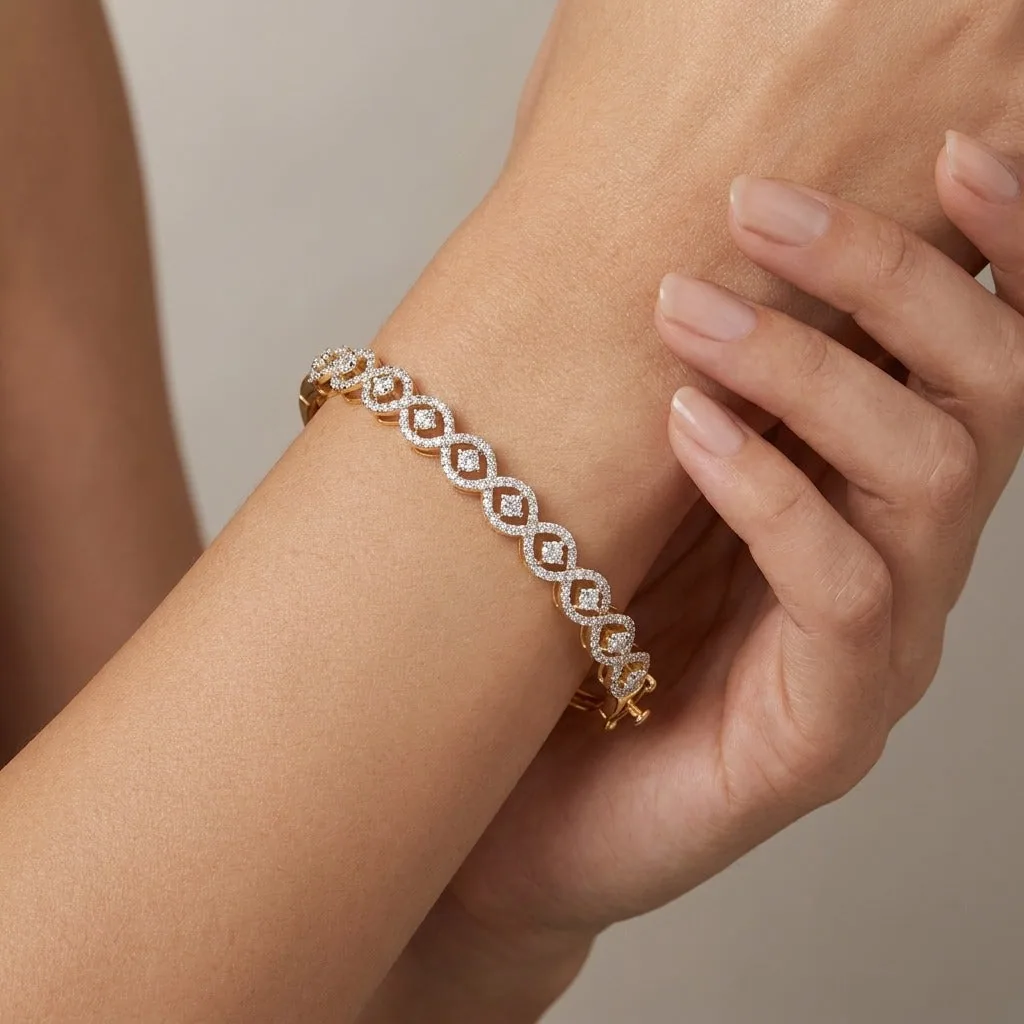 1.34ct Natural Diamond Tennis Bracelet