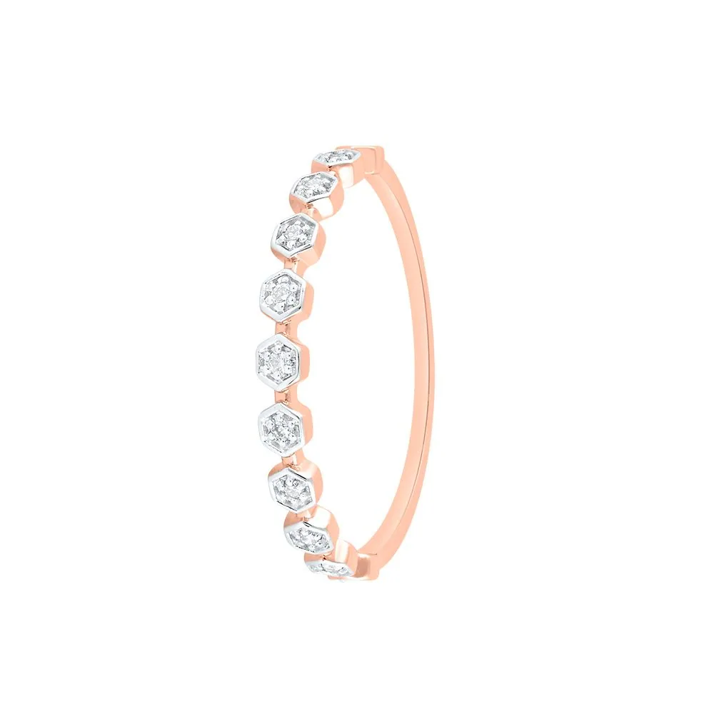 Geometric Design Platinum Finger Ring For Men - view 4