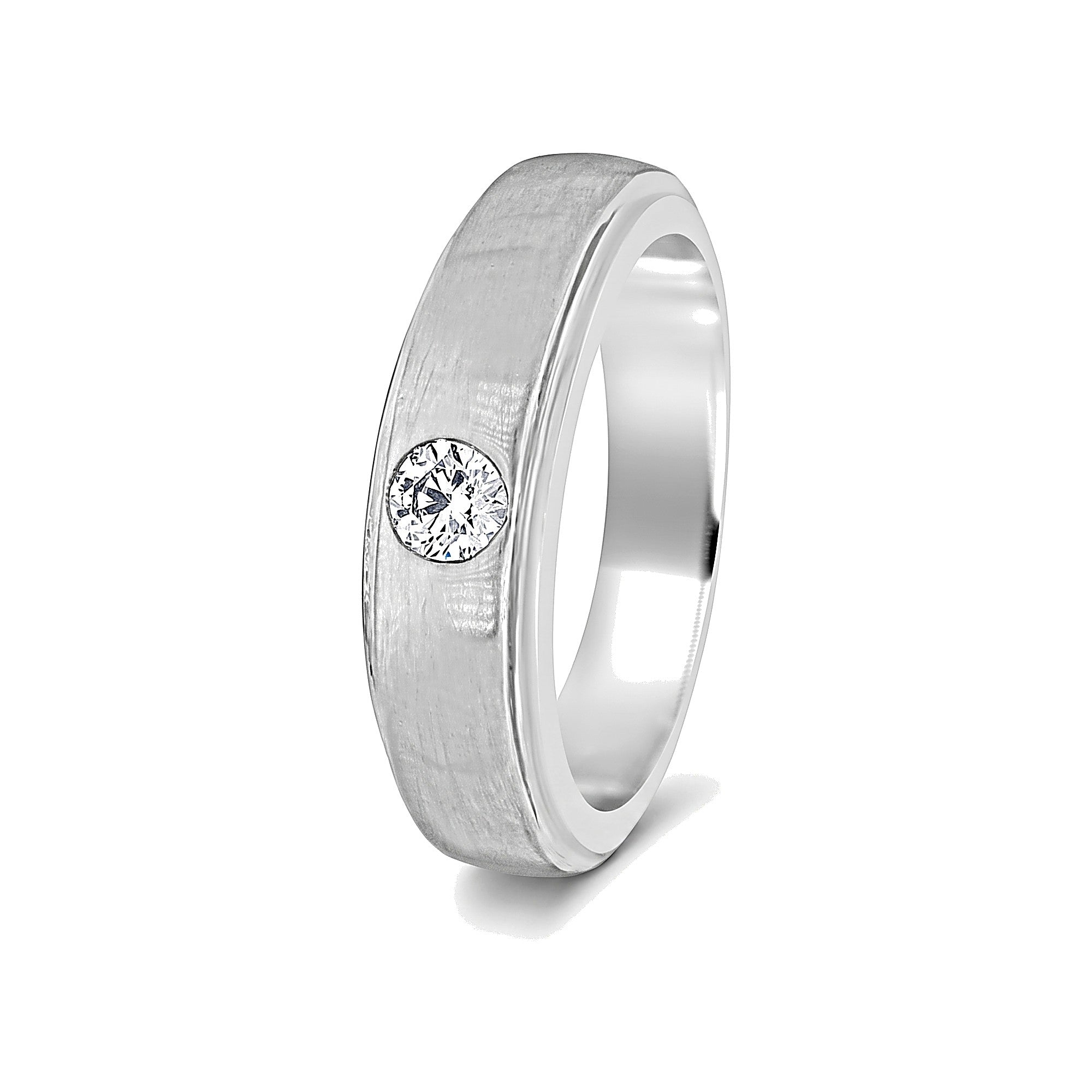 Classic Solitaire Platinum Ring For Men