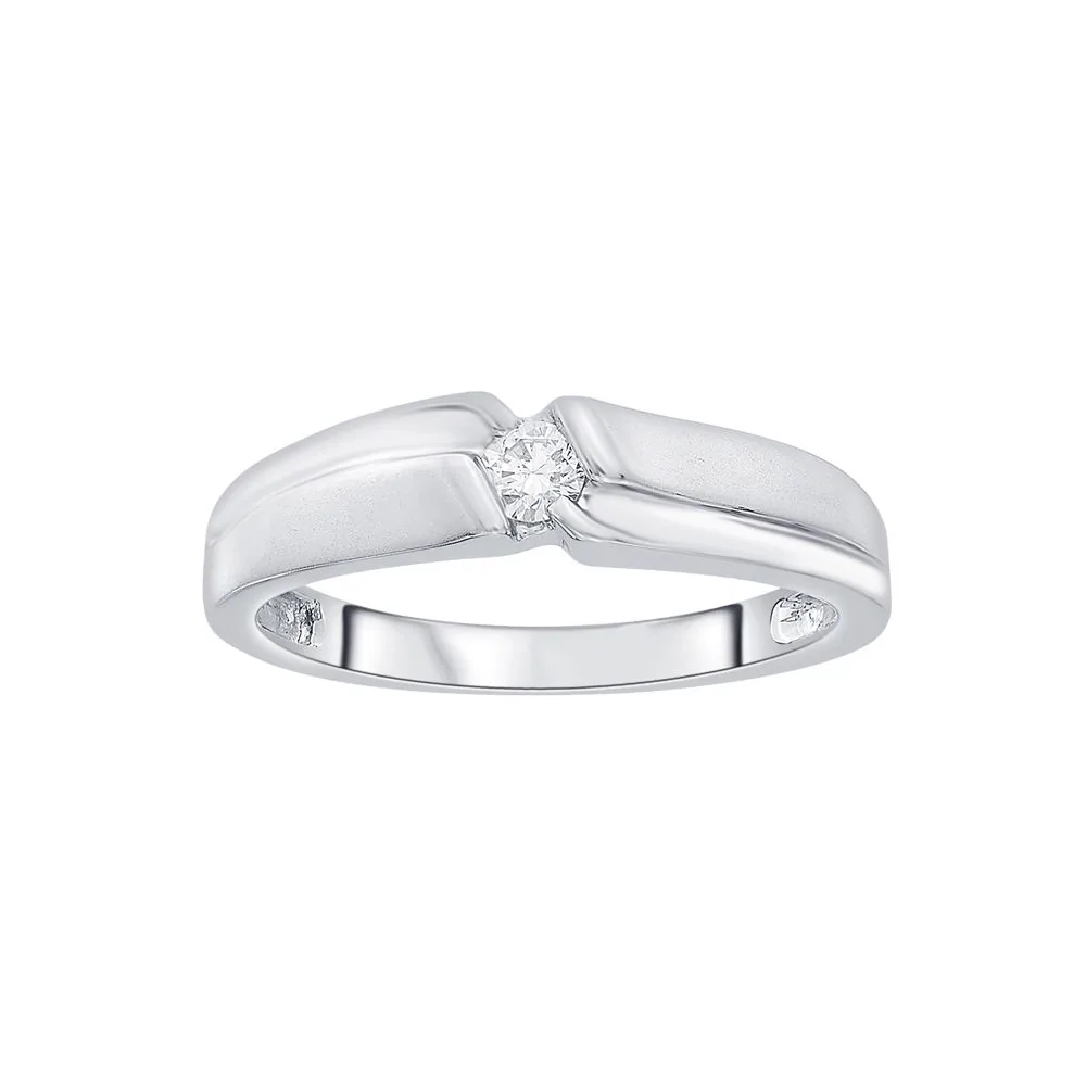 Simple Diamond Finger Ring for Men - view 3